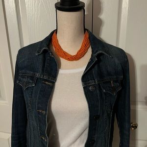 Orange beaded necklace